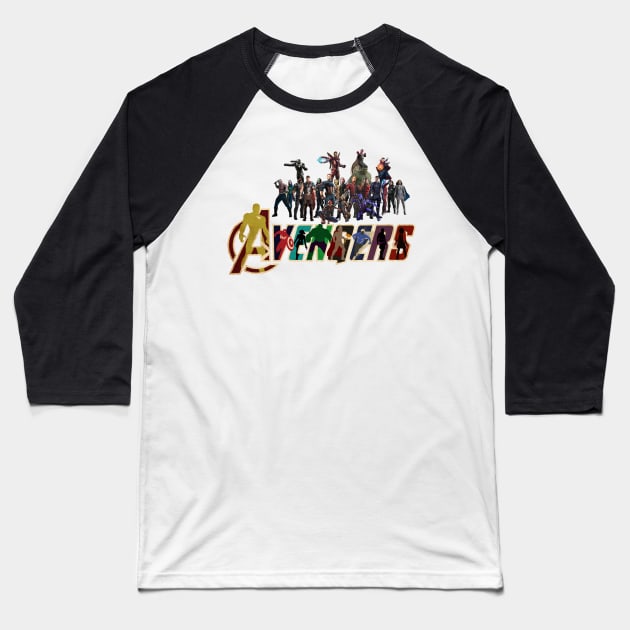 Av. ( Super Heroes ) Baseball T-Shirt by Invisibleman17